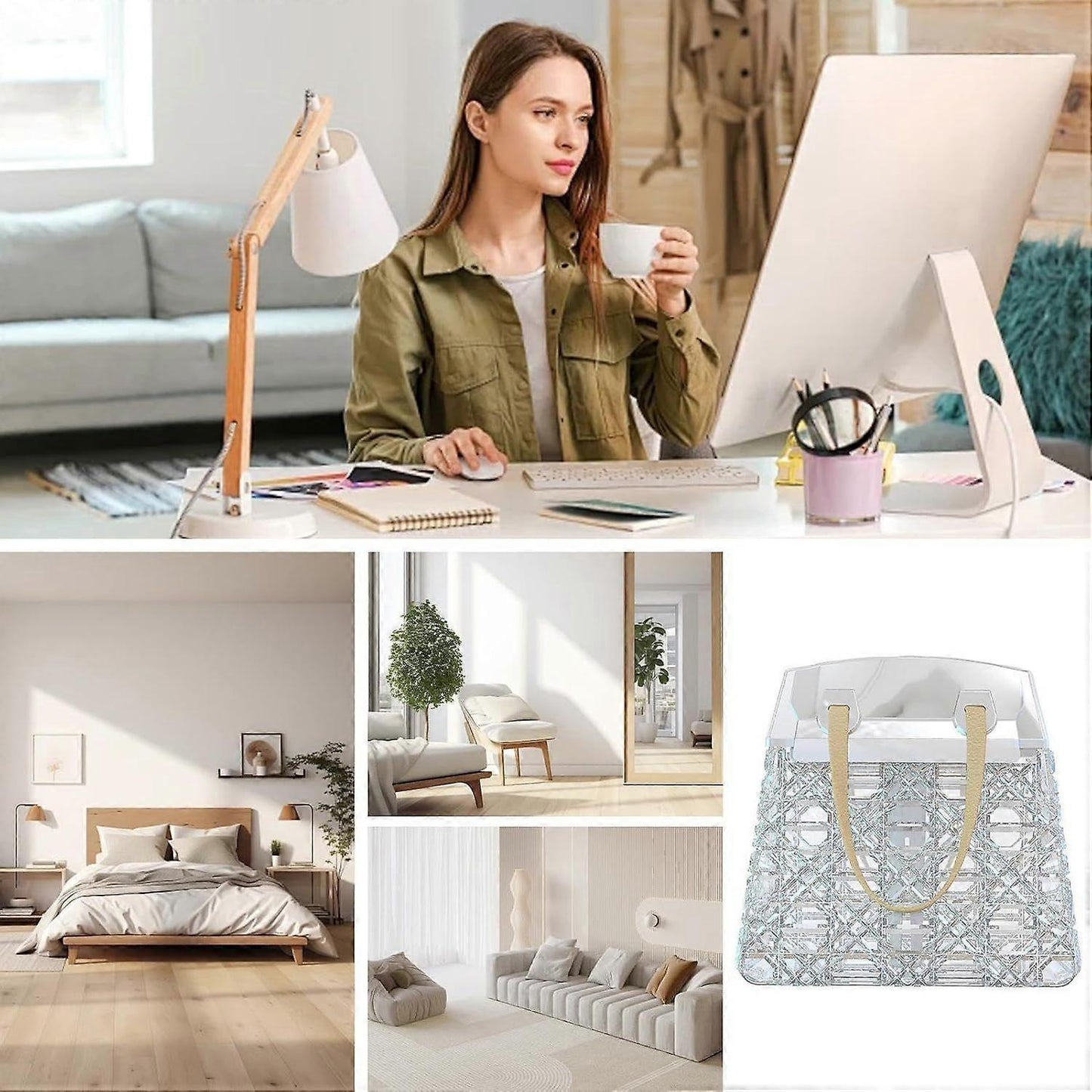 USB Humidifier, Mini Quiet Desktop Humidifier Diffuser for Bedroom or Travel V1263-JX-3793