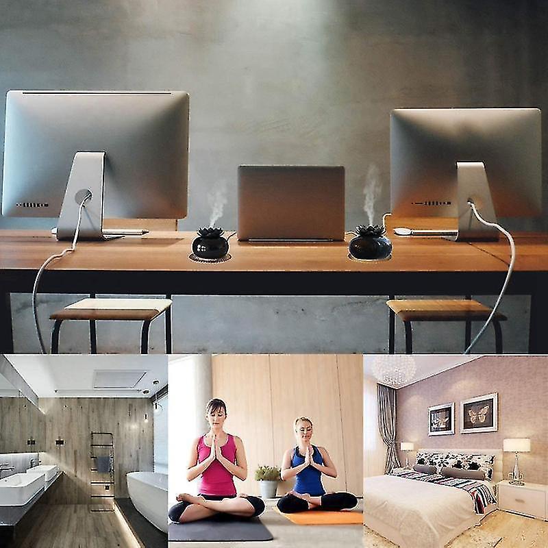 USB Ceramic Humidifier & Essential Oil Diffuser for Babies, Personal Air Vaporizer V1263-JX-3802