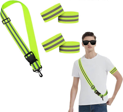 5pcs Reflective Sash, High Visibility Running Gear for Night Walking, Jogging & Cycling V1263-JX-3816