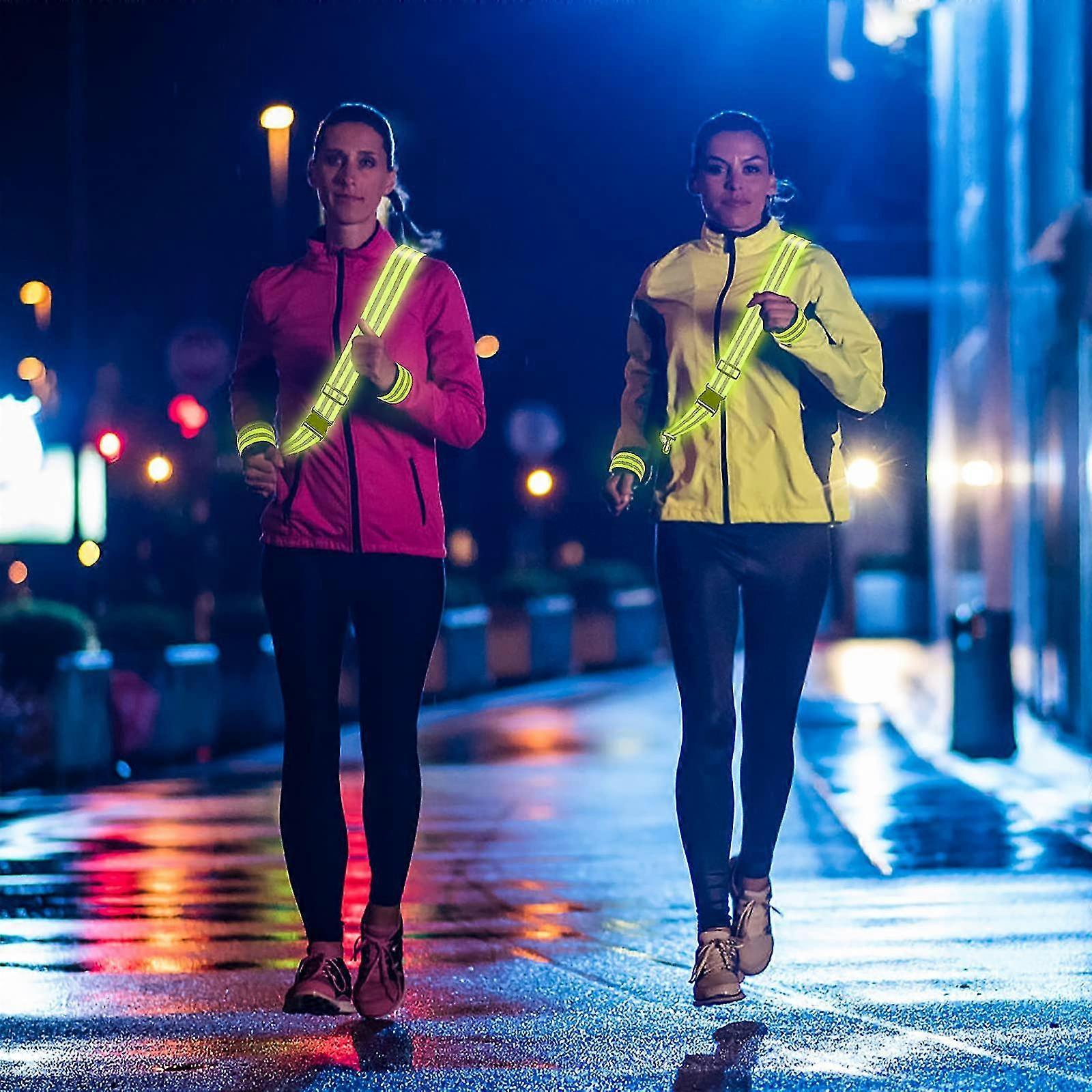 5pcs Reflective Sash, High Visibility Running Gear for Reflective Vest and Accessories V1263-JX-3823