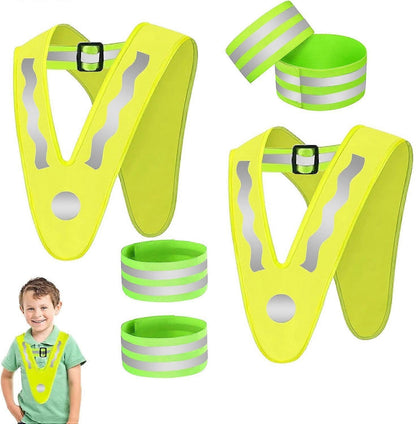 Babies Reflective Vest with Wrist Bands, Outdoor High Visibility Reflective Gear V1263-JX-3825