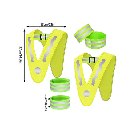 Babies Reflective Vest with Wrist Bands, Outdoor High Visibility Reflective Gear V1263-JX-3825