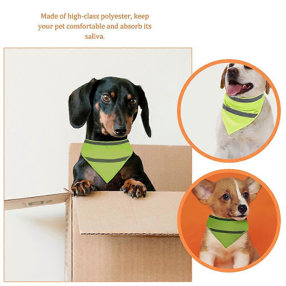 Reflective Dog Scarf, Reusable Polyester Dog Bandana Outdoor Gear - Size L V1263-JX-3828