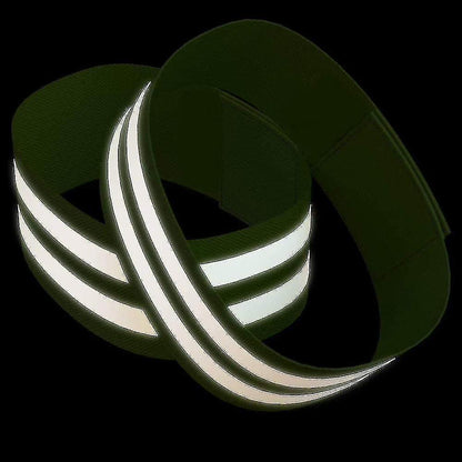 High Visibility Reflective Bands for Wrist, Arm, Ankle, Adjustable Elastic Night Gear V1263-JX-3831