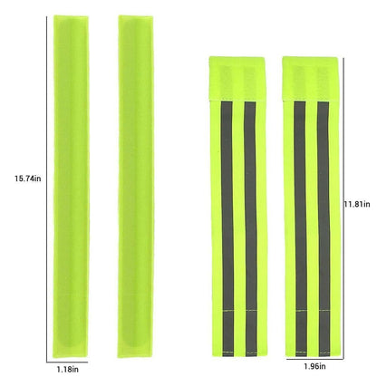 4pcs Reflective Bands for Arm, Ankle, Leg, High Visibility Running Gear V1263-JX-3833