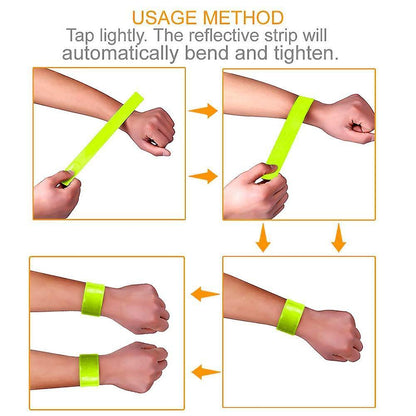 4pcs Reflective Bands for Arm, Ankle, Leg, High Visibility Running Gear V1263-JX-3833