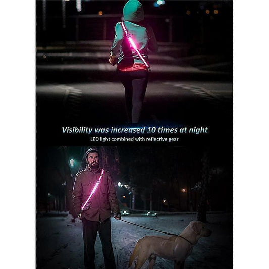 LED Reflective Belt, Rechargeable Running Gear for Walking at Night V1263-JX-3834