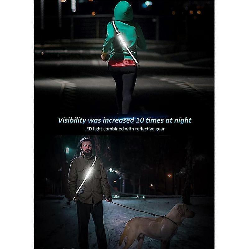 LED Reflective Belt, Rechargeable Running Gear for Walking at Night V1263-JX-3834
