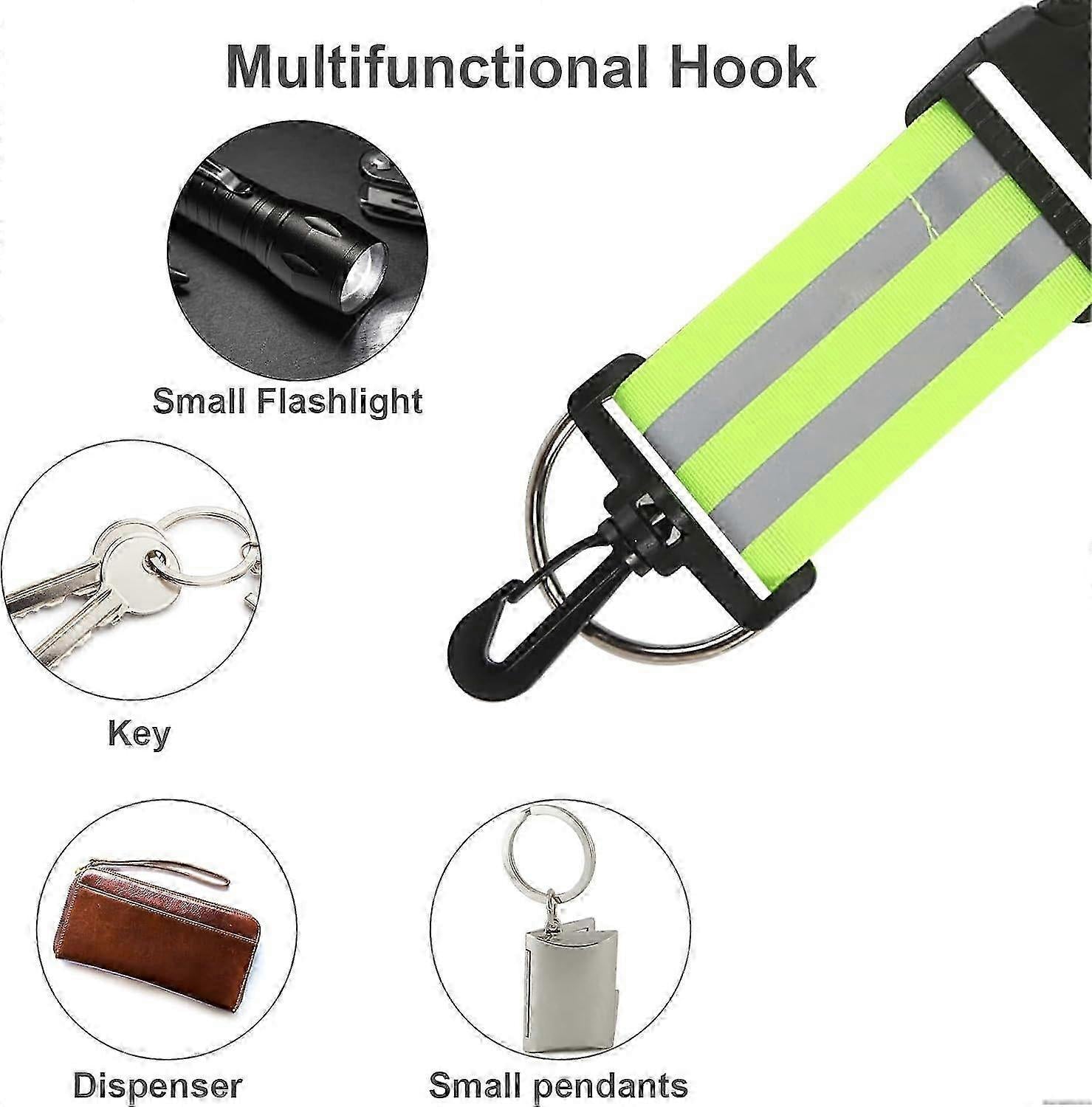 Reflective Sash Belt for Walking, 2pcs Adjustable Night Reflective Running Gear V1263-JX-3836