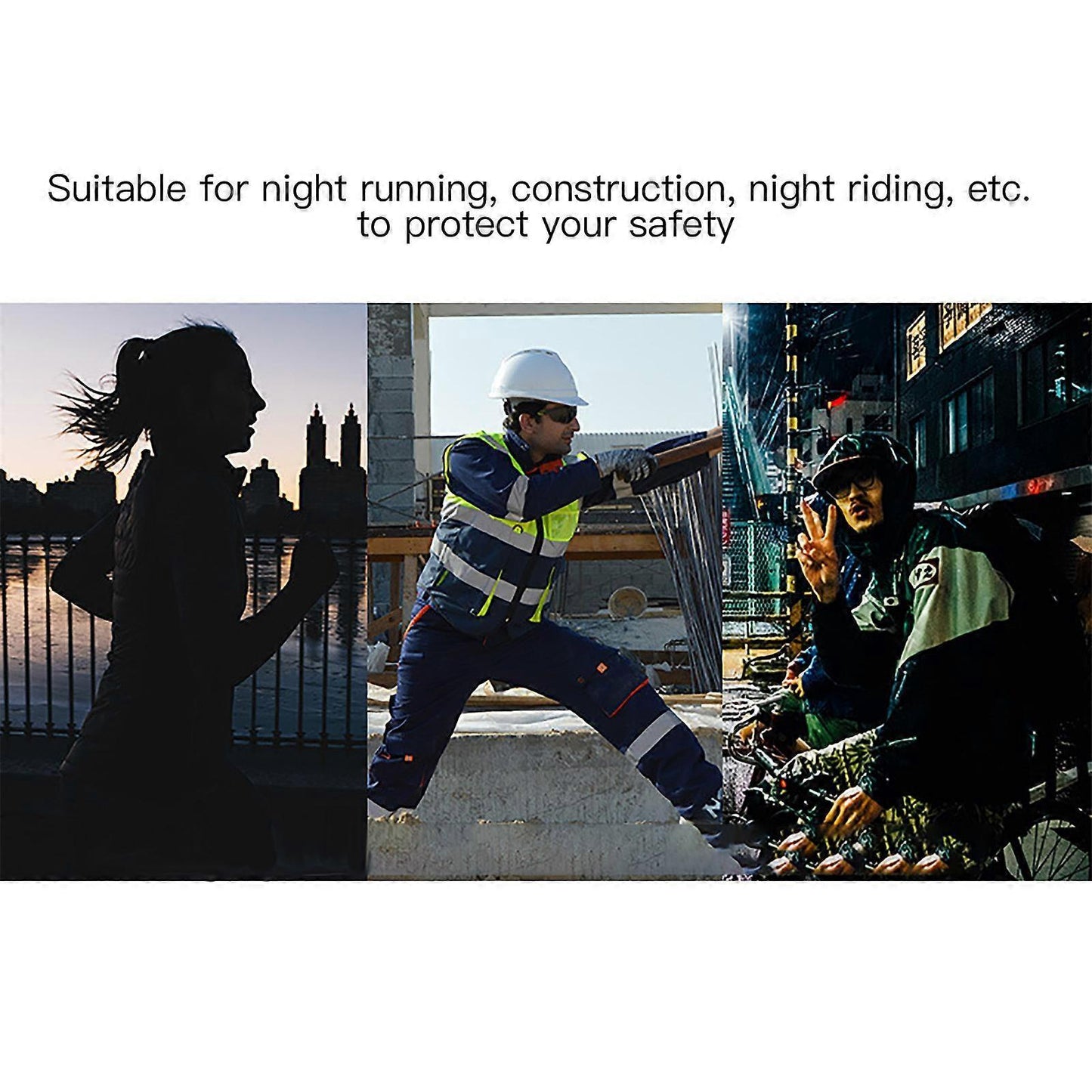 High Visibility Reflective Vest for Running, Lightweight Reflective Night Gear V1263-JX-3838