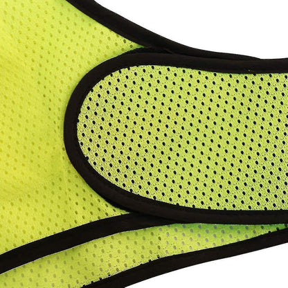 Fluorescent Yellow Reflective Vest with Pocket, High Visibility Sports Gear V1263-JX-3839