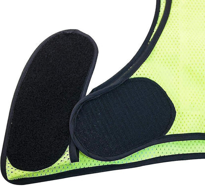 Fluorescent Yellow Reflective Vest with Pocket, High Visibility Sports Gear V1263-JX-3839