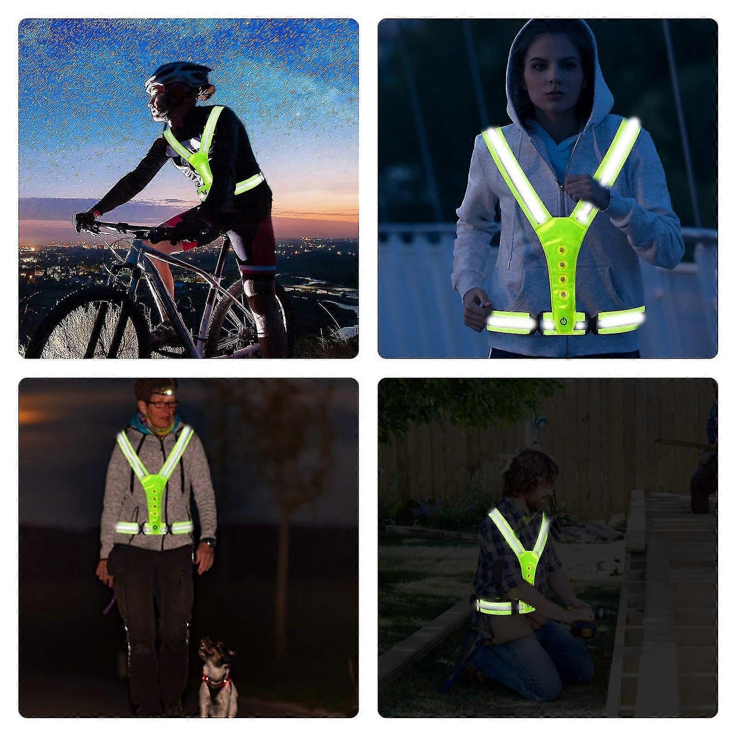 LED Reflective Sports Vest, Running Gear for Men & Women, High Visibility V1263-JX-3840