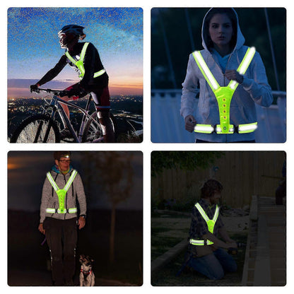 LED Reflective Sports Vest, Running Gear for Men & Women, High Visibility V1263-JX-3840