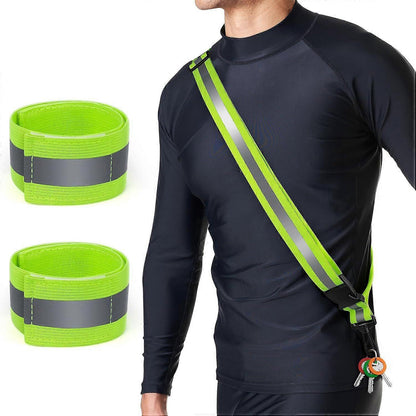 Military Reflective Belt & security Tape for Night Running, Hiking, Biking V1263-JX-3841