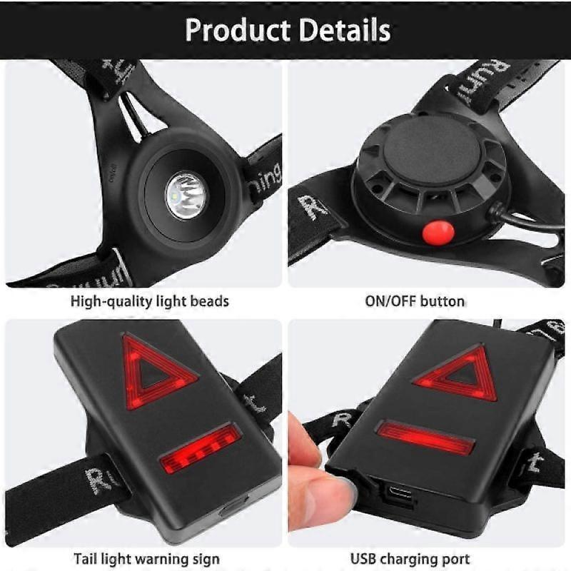 Reflective Running Gear with LED Chest Light, Weatherproof Night Running Vest V1263-JX-3843