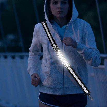 Adjustable Reflective Belt, High Visibility Gear for Running, Biking, Walking V1263-JX-3845