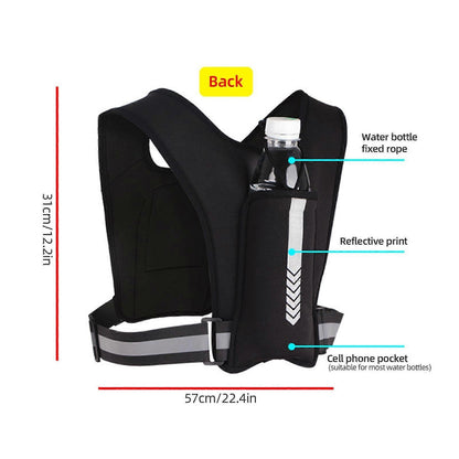 Reflective Workout Gear with Phone Holder, Multiple Pockets for Running & Outdoor Sports V1263-JX-3848