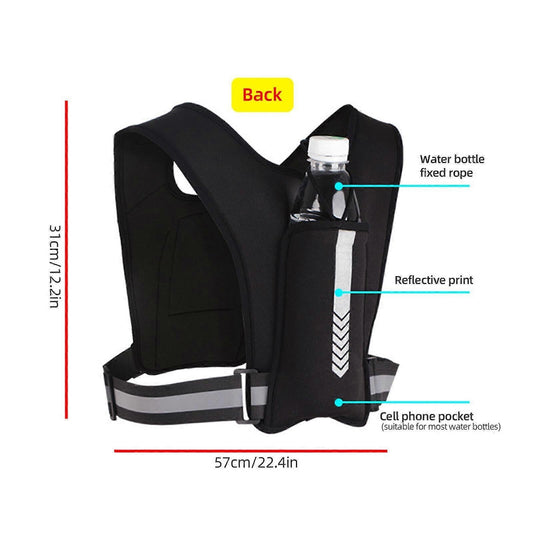 Reflective Workout Gear with Phone Holder, Multiple Pockets for Running & Outdoor Sports V1263-JX-3848