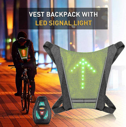 Reflective Bike Gear, Cycling Vest with Backpack Clip, USB Rechargeable Reflective Accessories V1263-JX-3849