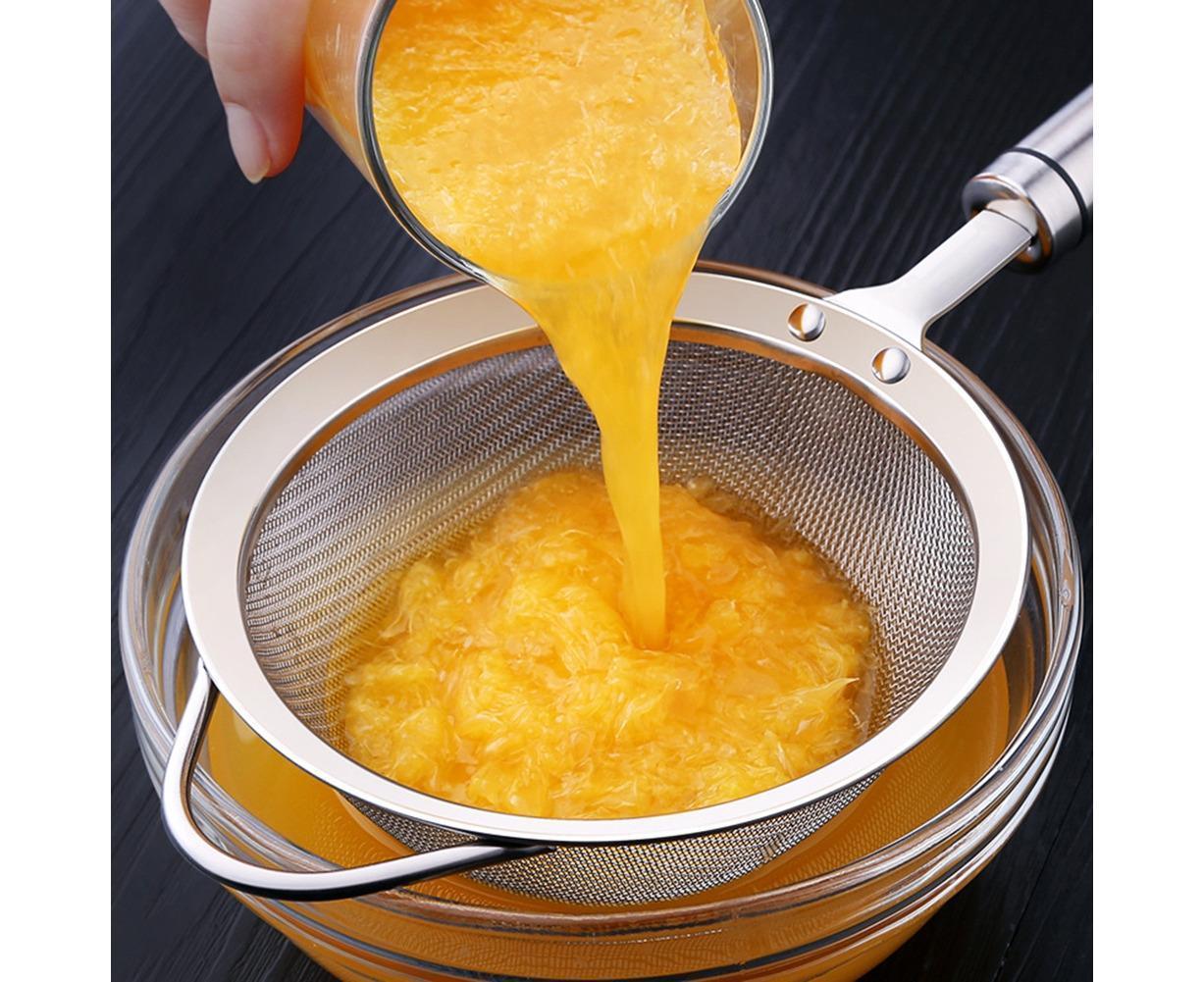 Stainless Steel Colander Long Handle Juice Soybean Milk Soup Filter Skimmer Tool-Medium V1263-JX-385