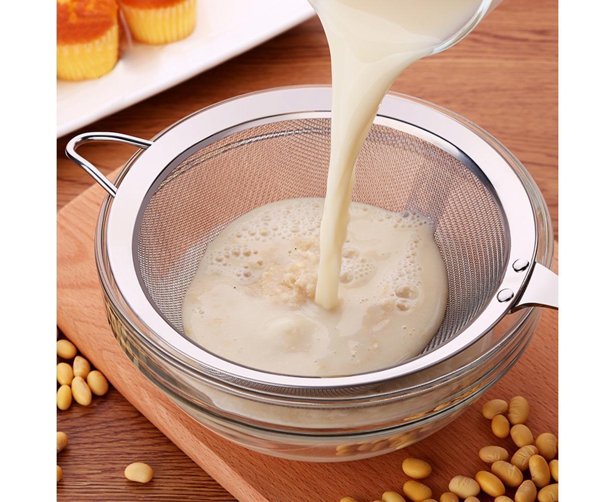 Stainless Steel Colander Long Handle Juice Soybean Milk Soup Filter Skimmer Tool-Medium V1263-JX-385