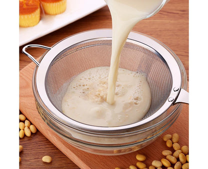 Stainless Steel Colander Long Handle Juice Soybean Milk Soup Filter Skimmer Tool-Medium V1263-JX-385