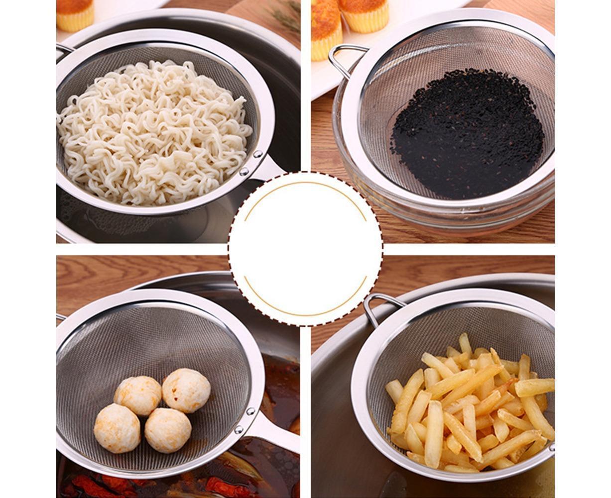 Stainless Steel Colander Long Handle Juice Soybean Milk Soup Filter Skimmer Tool-Medium V1263-JX-385