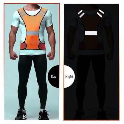 Reflective Vest with Pocket, High Visibility Gear for Running, Cycling, Dog Walking, Adults V1263-JX-3851