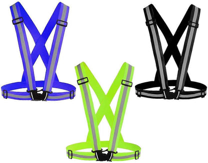 3 Pack Reflective Vest Running Gear, Adjustable High Visibility security Belts for Outdoor Use V1263-JX-3852