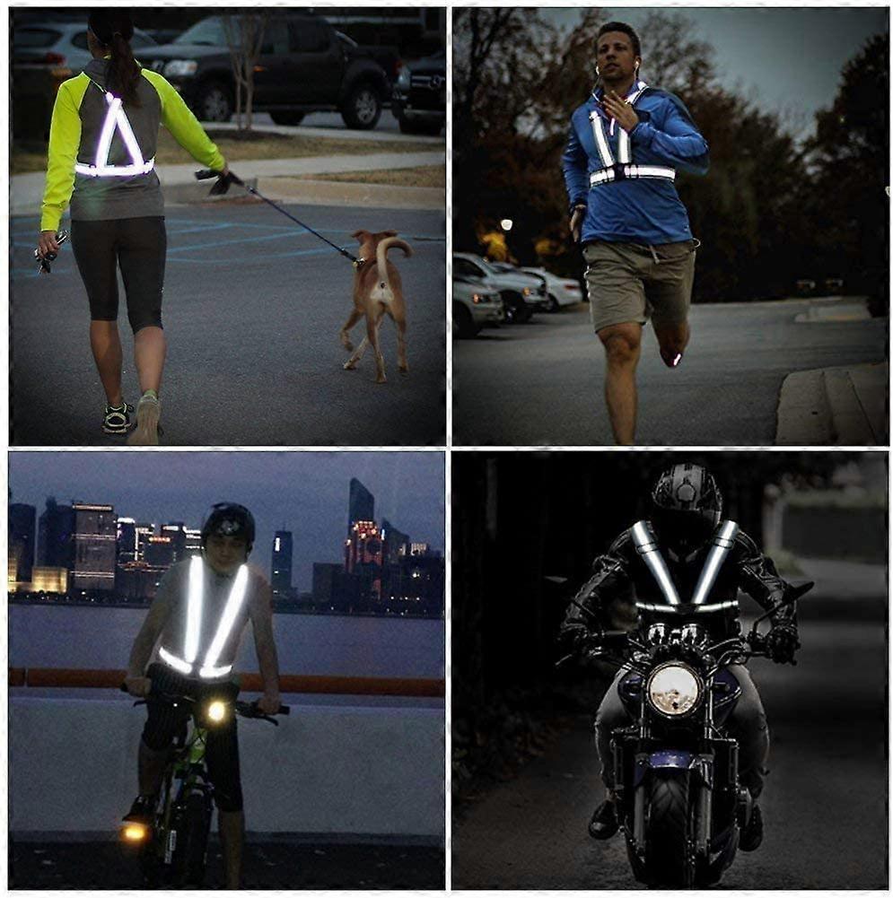 3 Pack Reflective Vest Running Gear, Adjustable High Visibility security Belts for Outdoor Use V1263-JX-3852