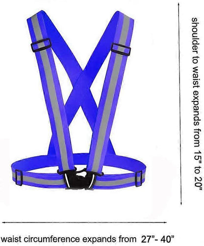 3 Pack Reflective Vest Running Gear, Adjustable High Visibility security Belts for Outdoor Use V1263-JX-3852