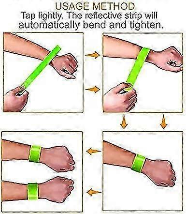 4pcs Reflective Tape Bands, 30cm Orange Wrist & Leg Straps for Night Running or Cycling V1263-JX-3854