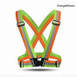 High Visibility Reflective Strap Vest, Adjustable Running Gear for Night Runners V1263-JX-3860