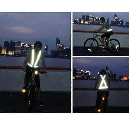 High Visibility Reflective Strap Vest, Adjustable Running Gear for Night Runners V1263-JX-3860