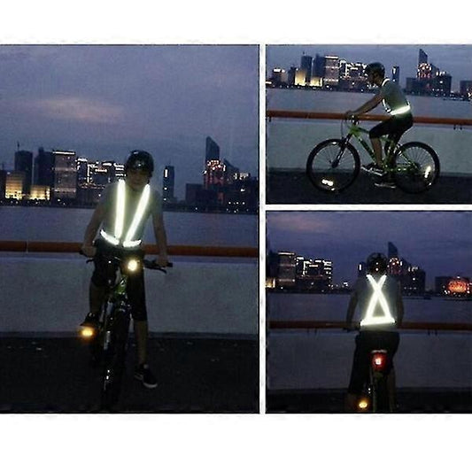 High Visibility Reflective Strap Vest, Adjustable Running Gear for Night Runners V1263-JX-3860