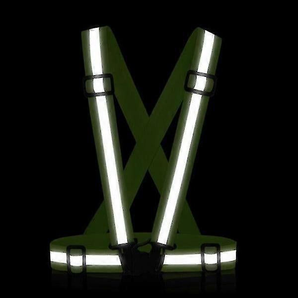 High Visibility Reflective Strap Vest, Adjustable Running Gear for Night Runners V1263-JX-3860