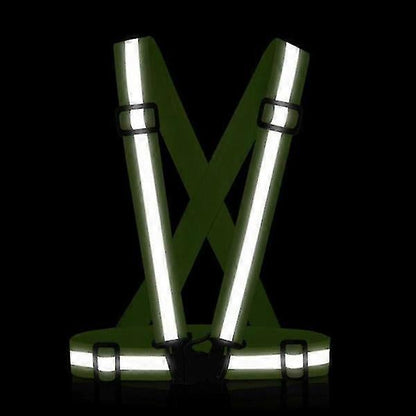 High Visibility Reflective Strap Vest, Adjustable Running Gear for Night Runners V1263-JX-3860