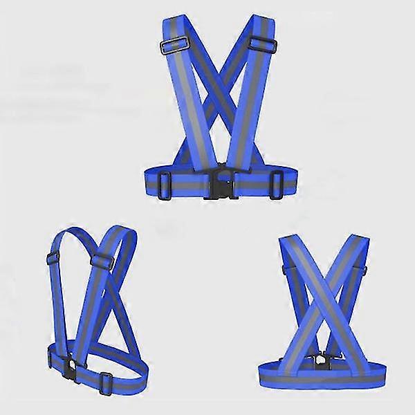 High Visibility Reflective Strap Vest, Adjustable Running Gear for Night Runners V1263-JX-3860