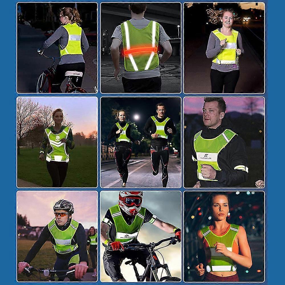 Reflective Running Vest, security Night Gear for Men and Women Walking or Jogging V1263-JX-3862