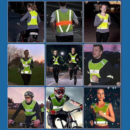 Reflective Running Vest, security Night Gear for Men and Women Walking or Jogging V1263-JX-3862