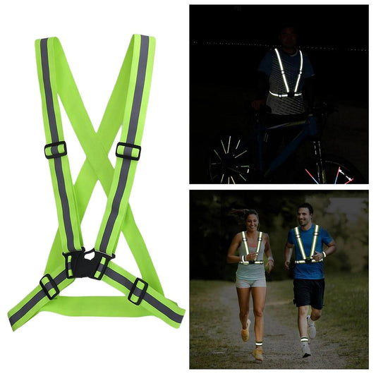 Adjustable Cycling Vest, Reflective Night Gear for Biking, Running & Outdoor Sports V1263-JX-3863