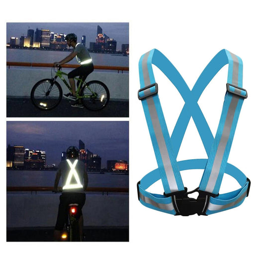 Adjustable Cycling Vest, Reflective Night Gear for Biking, Running & Outdoor Sports V1263-JX-3865