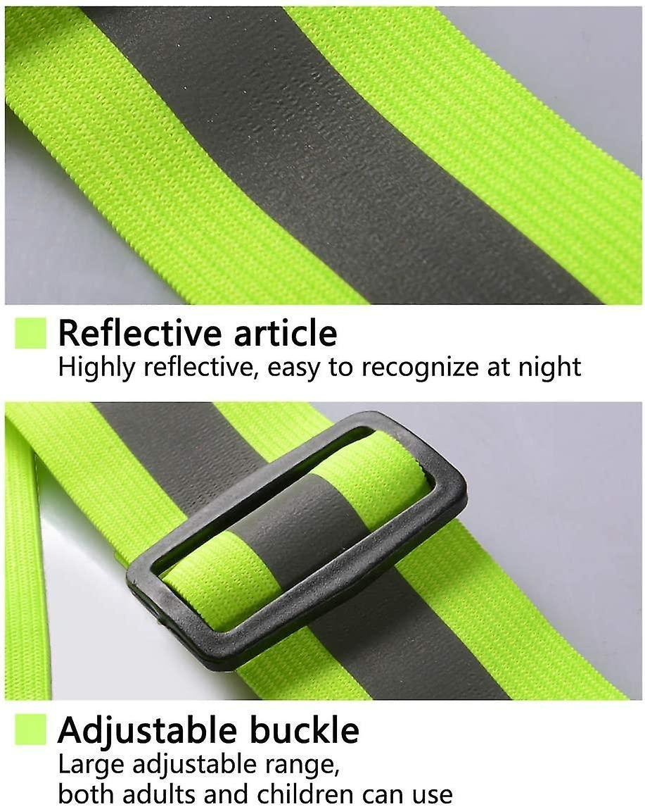 Reflective security Vest, Adjustable Reflector Gear Strap for Running and Cycling V1263-JX-3866