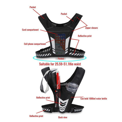 Reflective Running Vest for Men & Women, security Gear for Night Walking or Biking V1263-JX-3868