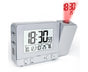 Desk Snooze LED Digital Backlight Date Function USB Charge Alarm Clock Projector-Silver - Silver V1263-JX-387