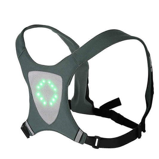 LED Running Vest, Reflective Night Gear with Adjustable Waist & Shoulder Straps V1263-JX-3870