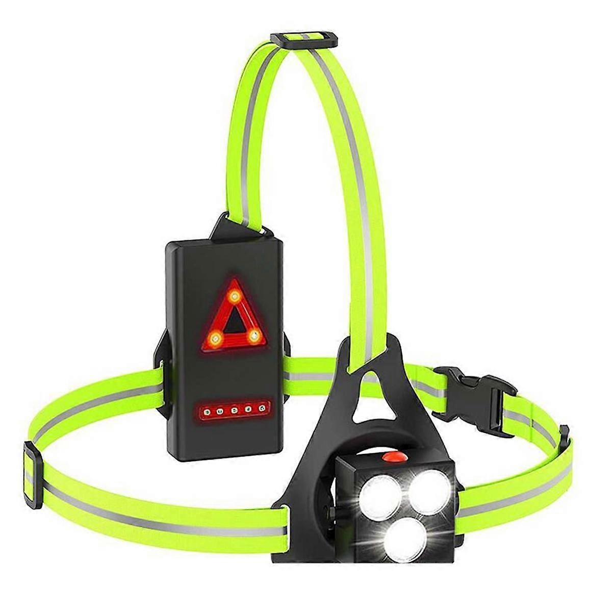 LED Chest Light with Reflective Vest, Night Running Gear with Rechargeable Battery V1263-JX-3872
