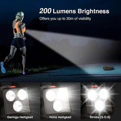 LED Chest Light with Reflective Vest, Night Running Gear with Rechargeable Battery V1263-JX-3872