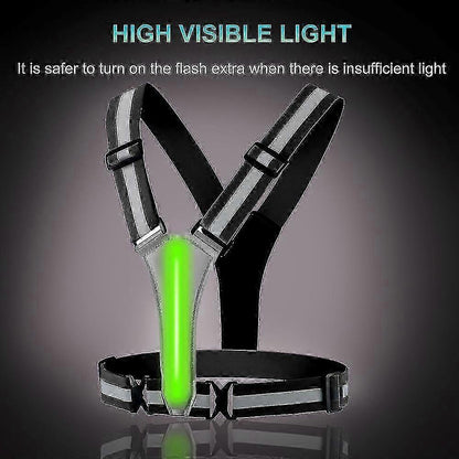 Light Up Reflective Running Vest, Night security Gear for Jogging & Walking V1263-JX-3873